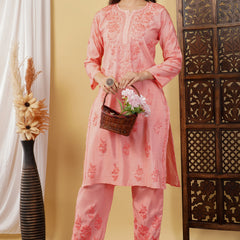 CHANDERI TONE WORK CO-ORD SET WITH FREE GIFT ๐  INSIDE