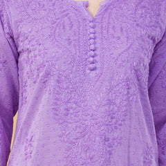 Dobby cotton Embroidery Chikankari Full Set