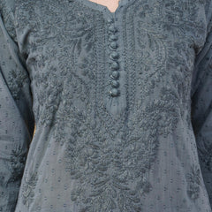 Dobby cotton Embroidery Chikankari Full Set