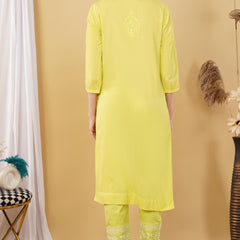 Dobby cotton Embroidery Chikankari Full Set