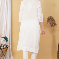 Dobby cotton Embroidery Chikankari Full Set