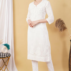 Dobby cotton Embroidery Chikankari Full Set