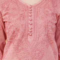 Dobby cotton Embroidery Chikankari Full Set