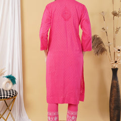 Dobby cotton Embroidery Chikankari Full Set