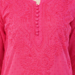 Dobby cotton Embroidery Chikankari Full Set