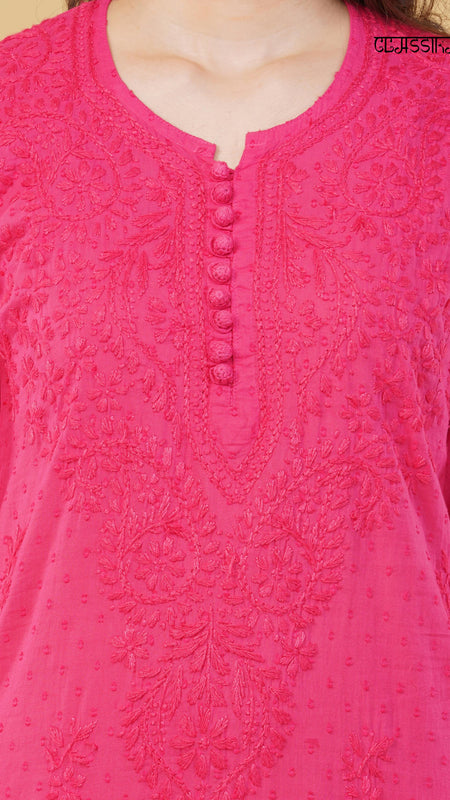 Dobby cotton Embroidery Chikankari Full Set