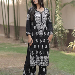 Evander Embroidery Rayon Co-ord Set