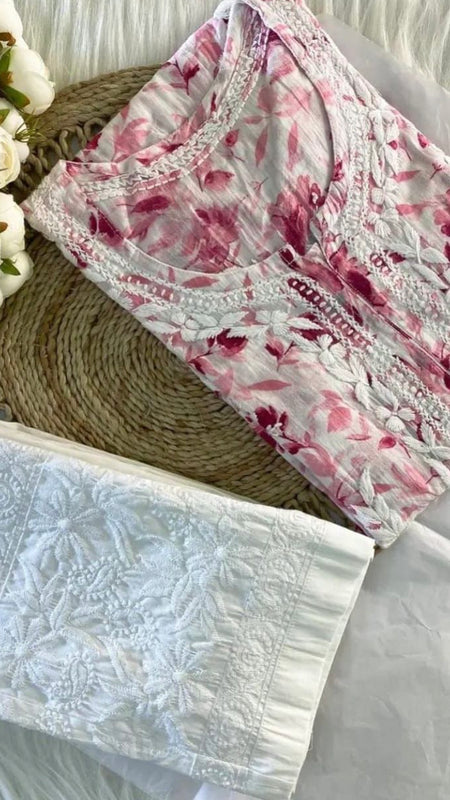 Neitra hand-embroidered malmal Kurti