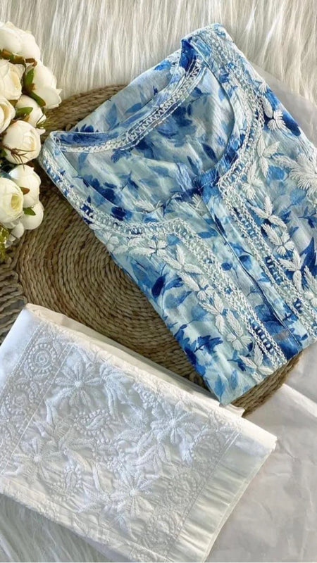 Neitra hand-embroidered malmal Kurti