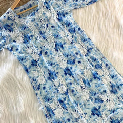 Neitra hand-embroidered malmal Kurti
