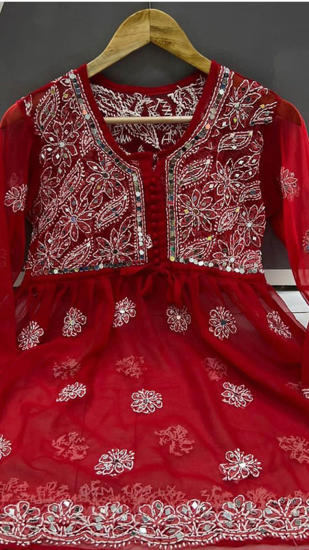 PICK ANY (2) SHORT MIROR KURTIES OF FRONT WORK