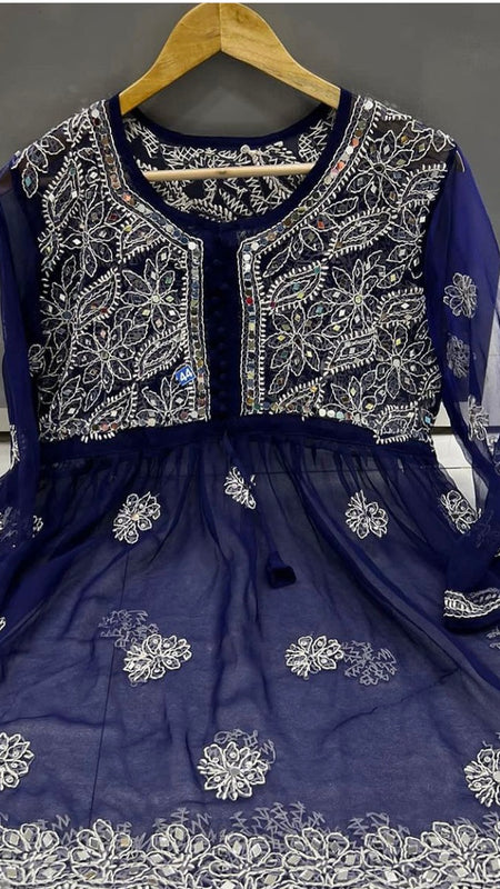 PICK ANY (2) SHORT MIROR KURTIES OF FRONT WORK