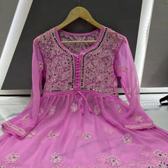 PICK ANY (2) SHORT MIROR KURTIES OF FRONT WORK
