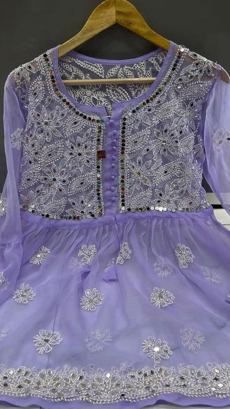 PICK ANY (2) SHORT MIROR KURTIES OF FRONT WORK