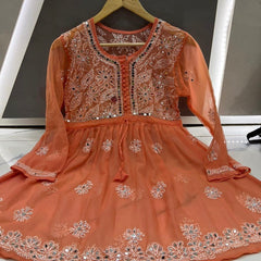 PICK ANY (2) SHORT MIROR KURTIES OF FRONT WORK