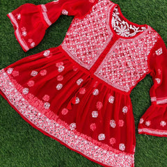 PICK ANY (2) SHORT MIROR KURTIES OF FRONT WORK