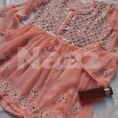 PICK ANY (2) SHORT MIROR KURTIES OF FRONT WORK