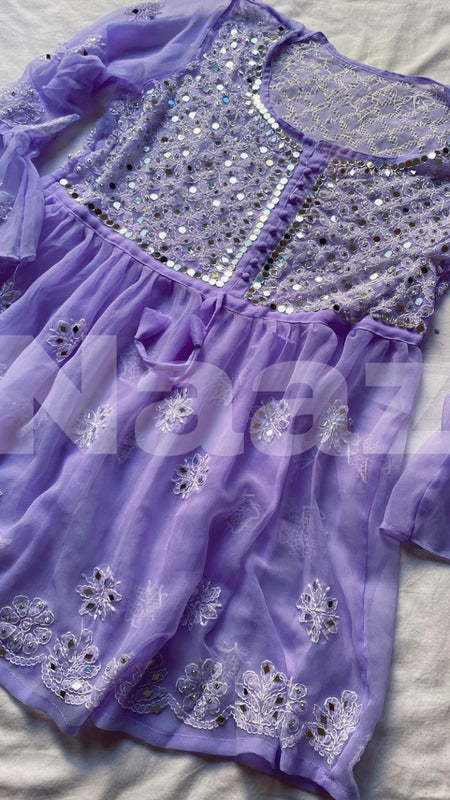 PICK ANY (2) SHORT MIROR KURTIES OF FRONT WORK