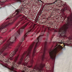 PICK ANY (2) SHORT MIROR KURTIES OF FRONT WORK