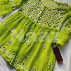 PICK ANY (2) SHORT MIROR KURTIES OF FRONT WORK