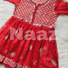 PICK ANY (2) SHORT MIROR KURTIES OF FRONT WORK