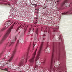PICK ANY (2) SHORT MIROR KURTIES OF FRONT WORK