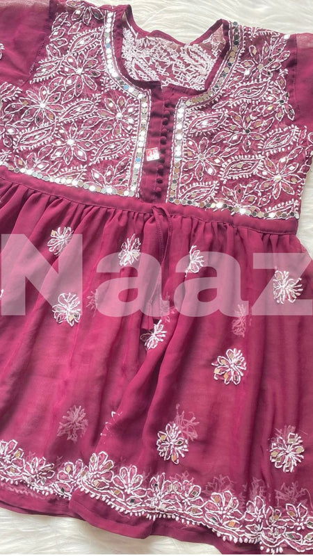 PICK ANY (2) SHORT MIROR KURTIES OF FRONT WORK
