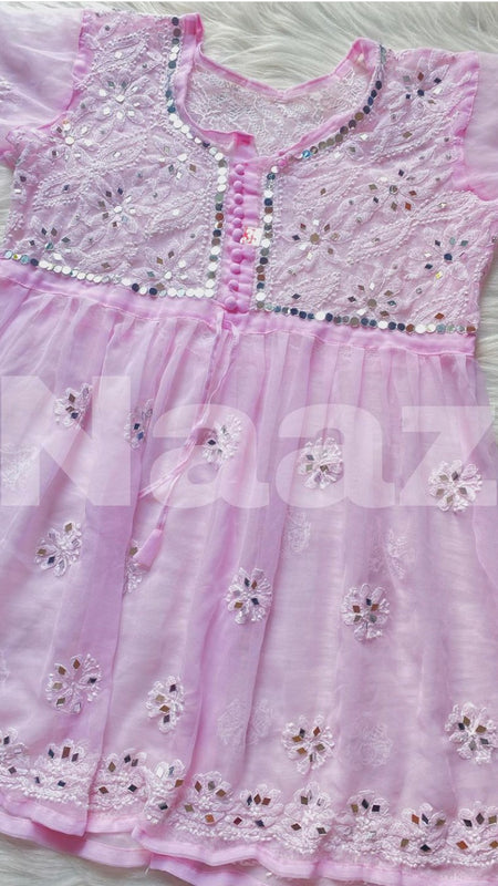 PICK ANY (2) SHORT MIROR KURTIES OF FRONT WORK