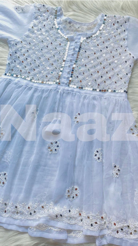 PICK ANY (2) SHORT MIROR KURTIES OF FRONT WORK