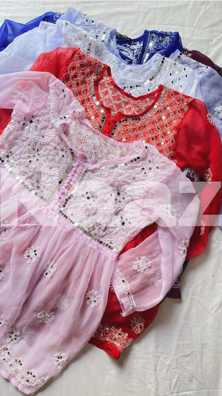 PICK ANY (2) SHORT MIROR KURTIES OF FRONT WORK