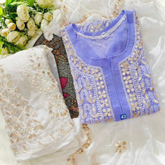 GEORGETTE FRONT JAAL SET WITH  GOTA PATTI WORK