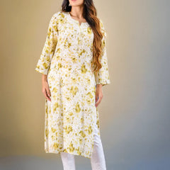 Neitra hand-embroidered malmal Kurti