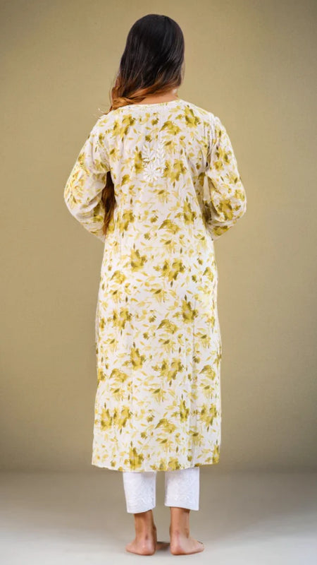 Neitra hand-embroidered malmal Kurti