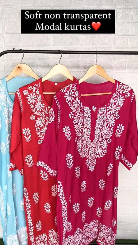 MODAL HEAVY KURTI WITH FREE GIFT π INSIDE
