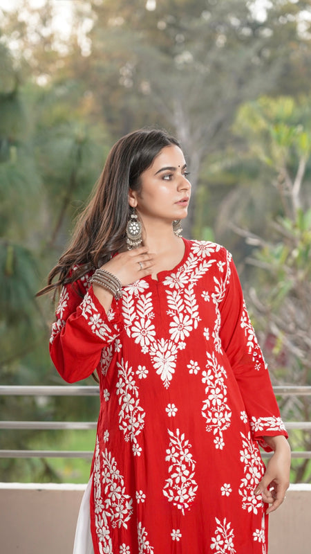 JANNAT MODAL KURTI WIT HEAVY EMBROIDERY