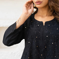 Versatile and Stylish Mukesh Embroidery in Rayon Kurti with Free Gift 💝 Inside