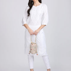 Versatile and Stylish Mukesh Embroidery in Rayon Kurti with Free Gift 💝 Inside