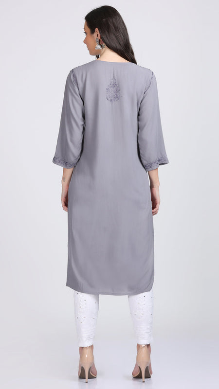 Versatile and Stylish Mukesh Embroidery in Rayon Kurti with Free Gift 💝 Inside