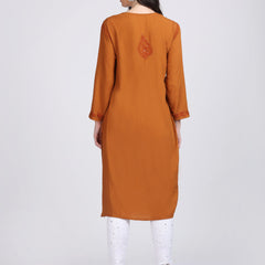 Versatile and Stylish Mukesh Embroidery in Rayon Kurti with Free Gift 💝 Inside