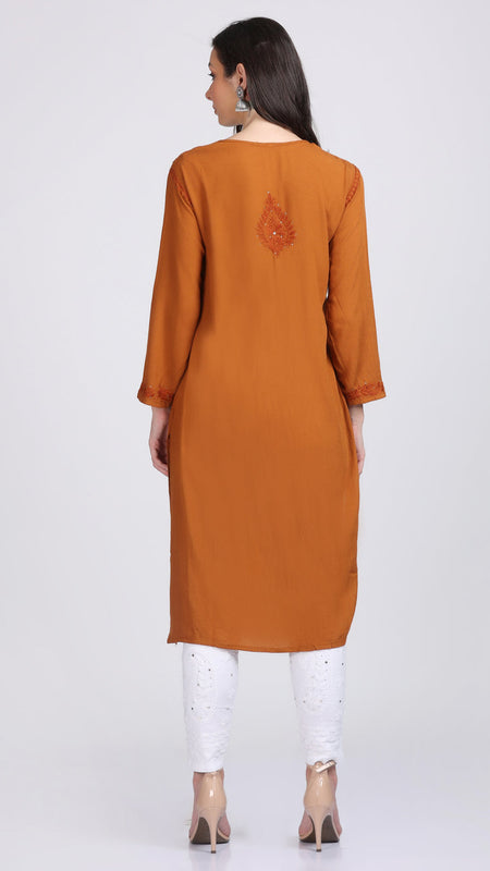 Versatile and Stylish Mukesh Embroidery in Rayon Kurti with Free Gift 💝 Inside