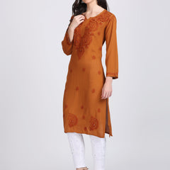 Versatile and Stylish Mukesh Embroidery in Rayon Kurti with Free Gift 💝 Inside