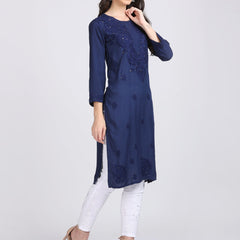 Versatile and Stylish Mukesh Embroidery in Rayon Kurti with Free Gift 💝 Inside