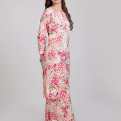 HAND EMBROIDED MAL MAL PRINTED CO-ORD SET
