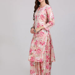 HAND EMBROIDED MAL MAL PRINTED CO-ORD SET