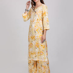 HAND EMBROIDED MAL MAL PRINTED CO-ORD SET