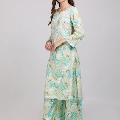 HAND EMBROIDED MAL MAL PRINTED CO-ORD SET
