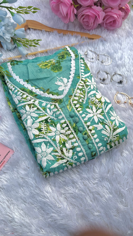 FLOWERPRINT AFGANI GOWN SET WITH FREE GIFT ๐  INSIDE