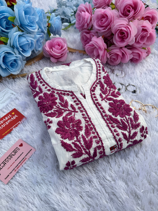 CHANDERI CO-ORD SET WITH COLOUR THREAD WITH FREE GIFT 💝 INSIDE