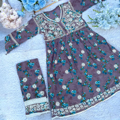 FLOWERPRINT AFGANI GOWN SET WITH FREE GIFT ๐  INSIDE