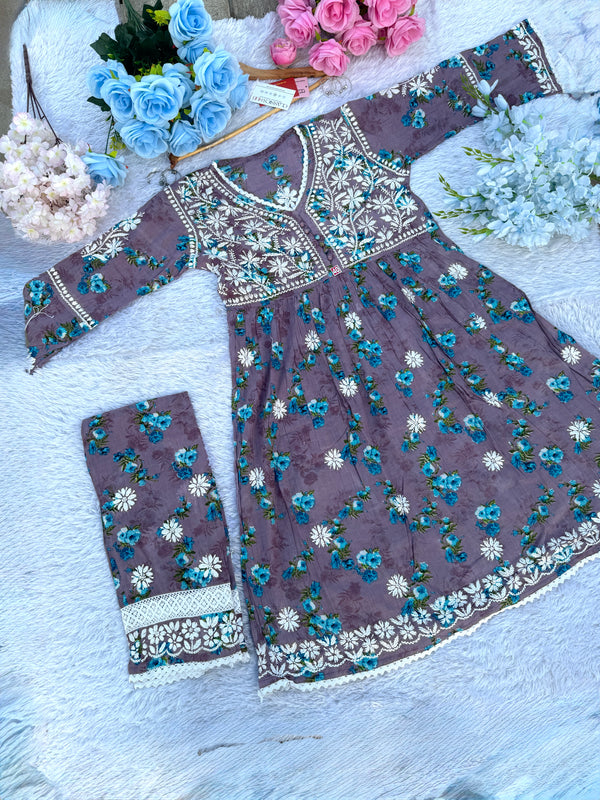 FLOWERPRINT AFGANI GOWN SET WITH FREE GIFT 💝 INSIDE